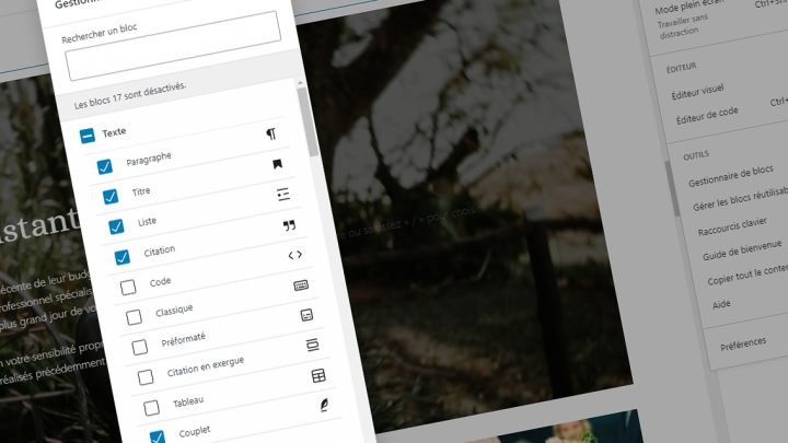Étendre les blocs Gutenberg