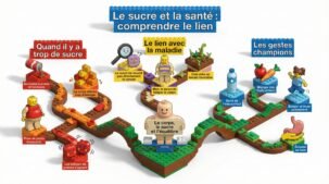 Lego 3D cible enfants couleurs vives fond blanc