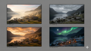 village viking 4 ambiance, photoréaliste